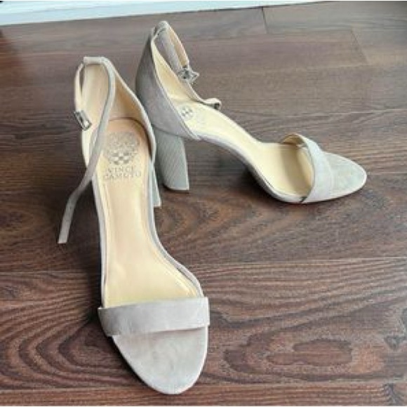 Vince Camuto grey suede heels - Picture 3 of 3